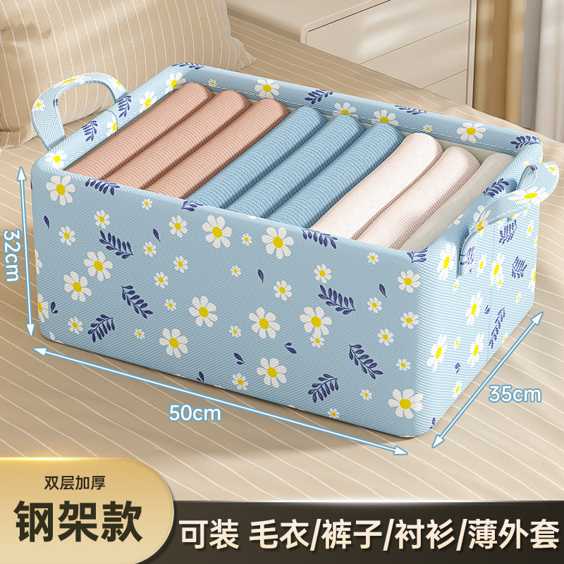 Clothes, pants storage box, household wardrobe, clothes sorting box, drawer, fabric classification, foldable storage frame
