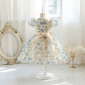 New arrival: girls' printed chiffon bowknot tutu dress - perfect for little misses! (cross-border e-commerce)
