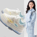 Girls' athletic shoes - new  autumn collection: breathable mesh sneakers, white shoes, skate shoes for kids and big kids