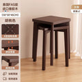 [solid wood square stool-walnut color] 2 pack | thickened version