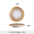 Minimalist chic: high-end, light luxury steak plate for home dining - unique ceramic serving dish for desserts and pastries