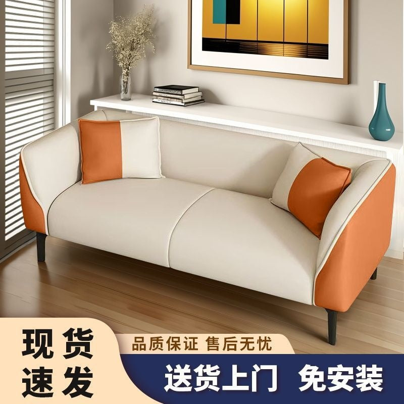 Sofa living room new arrival cat scratching leather sofa small apartment rental room double three person simple small sofa lazy sofa