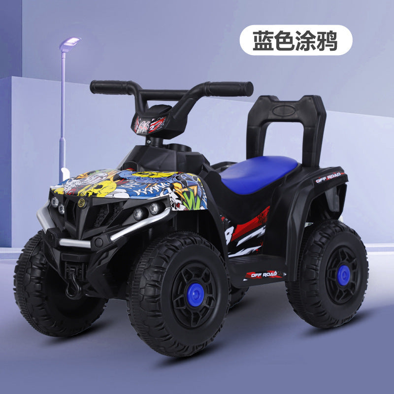 Manufacturer spot children's electric beach car four-wheeled outdoor off-road vehicle 1-3-5 year old baby charging remote control motorcycle