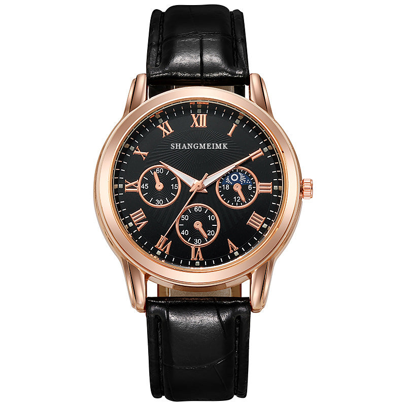 Wholesale manufacturer of fashionable men's watches for export, cross-border e-commerce quartz watches, three-eye men's business watches, men's wristwatches