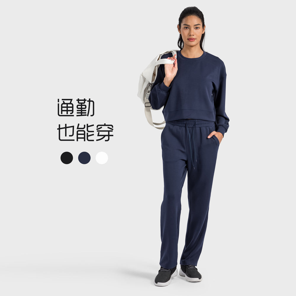 new air layer comfortable casual sports sweatpants - quick-dry, loose fit, drapey straight-leg athletic pants for women - daw016