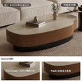 Used style travertine slate special-shaped mango coffee table for home living room large and small apartment asymmetricalaccessible luxury creative coffee table