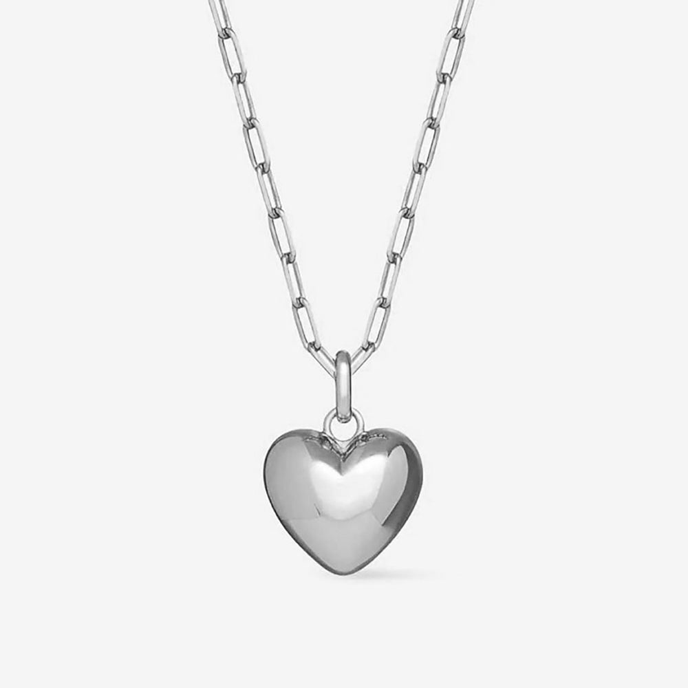 Amazon fashionclassy heart pendant necklace casual paper clip chain