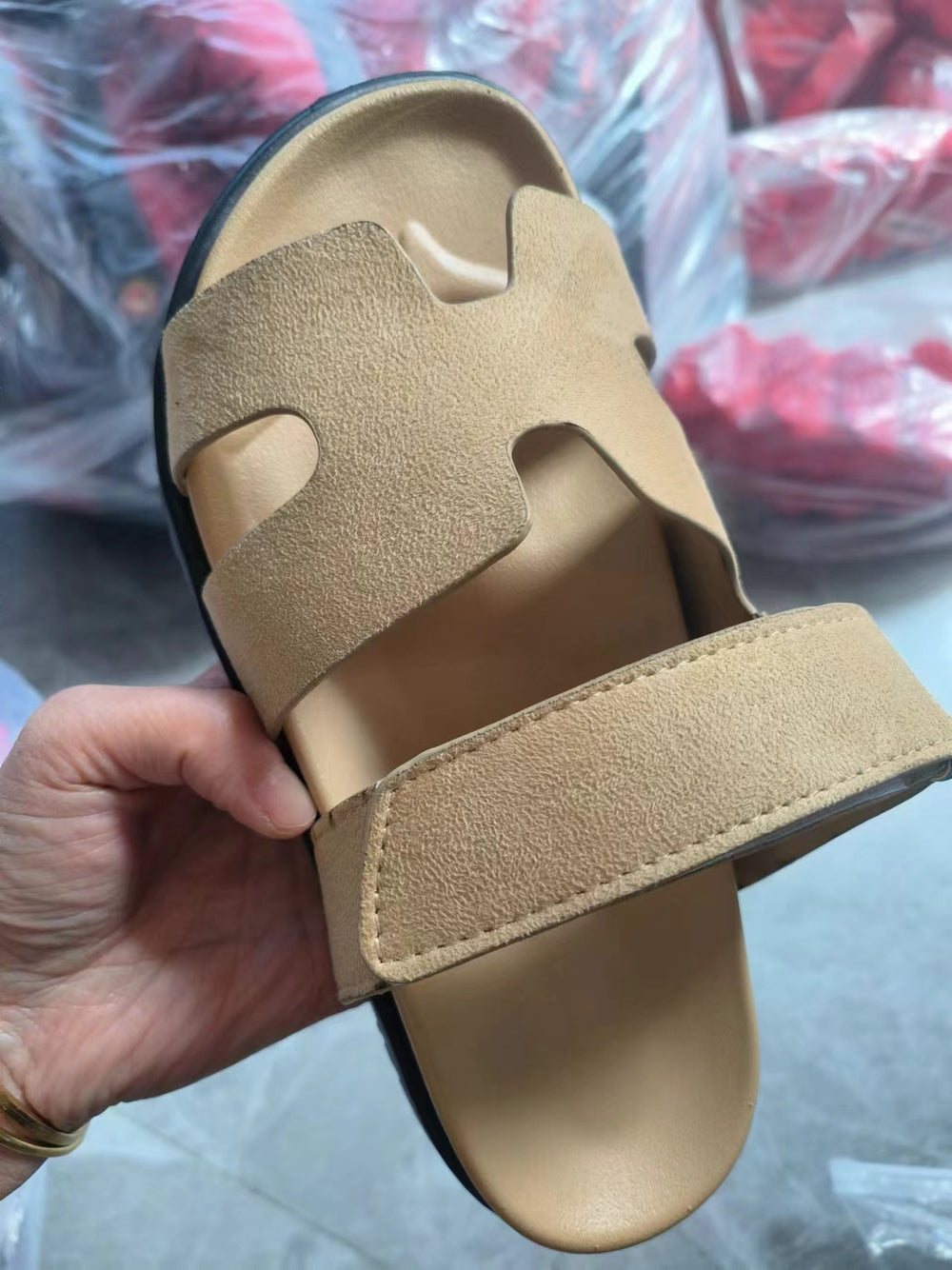 summer new thick-soled sandals & slippers - plus size, one-strap, hook-and-loop closure, color block design, casual outdoor women's shoes - versatile & stylish