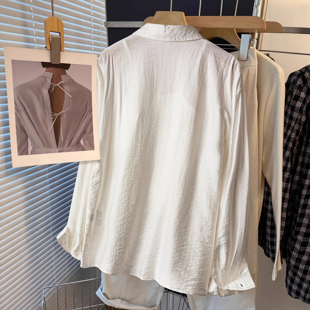 fashion26spring new product work clothing daily soft long-sleeved loose shirt