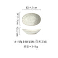 japanese ceramic plate, high-end candy bowl, fruit salad bowl, fish plate, stoneware tableware, oval plate, household dish plate