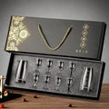 High-end white wine glass suitfor home gift-giving crystal gold tracing liquor glass wine dispenser small one-cup gift box