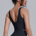 pure color high-strength yoga vest chest pad bubble wrap sports intimates breathable push-up running fitness bra for women