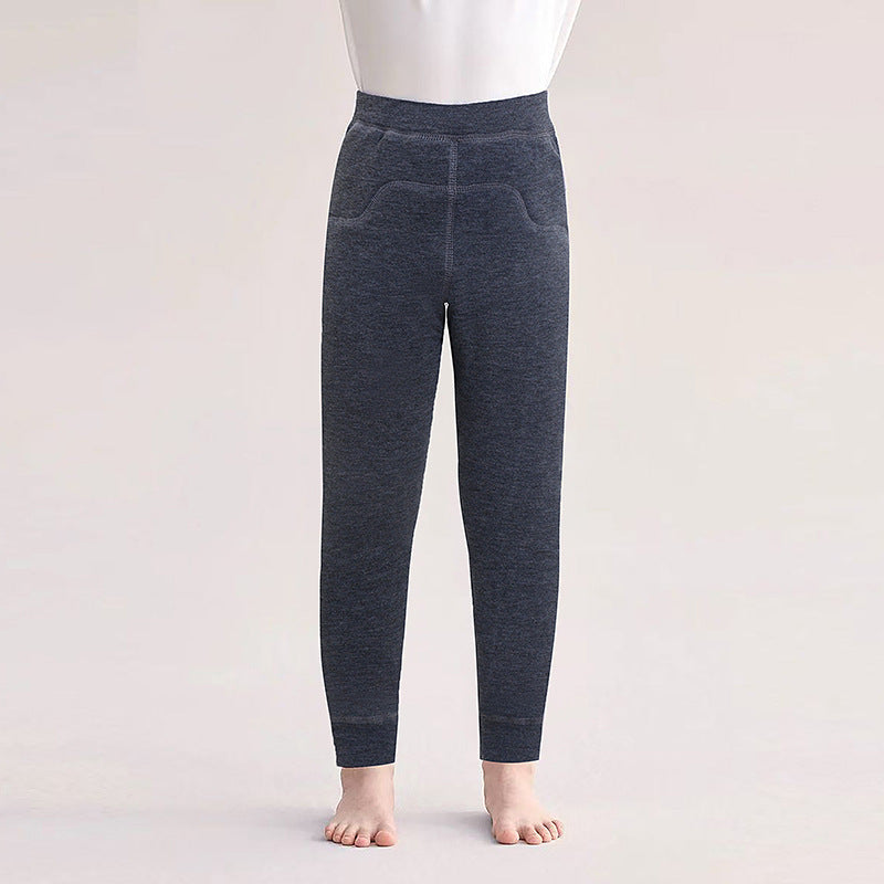 New arrivalheattechheattech flat waist elastic heattech pants plus size extra thick wool heattech pants winter northeast thickened pants
