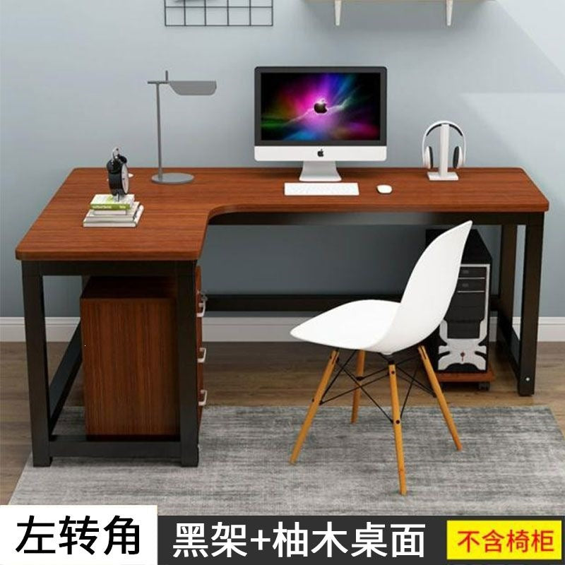 Minimalist modern corner computer desk, l-shaped study table for home, simple bedroom desk, corner desk for study room
