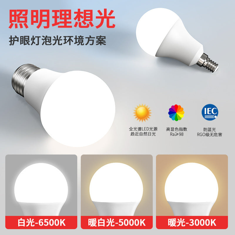 Full spectrum 98 cri eye-care white light led bulb for study, e27 screw base, 14w energy saving, flicker-free - ideal for kids