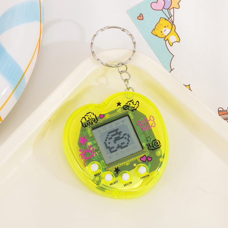 hot-selling love pet machine kids game toys virtual pet keychain small gift pendant