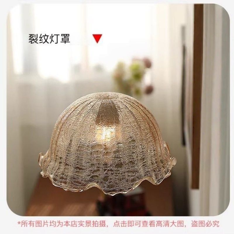 Nordic glass american brass lamp cup old corridor study wooden b&b japanese style retro bedroom bedside wall lamp