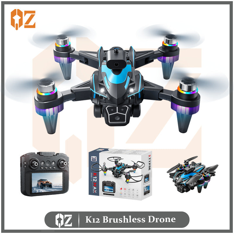 K12 max brushless drone with 4.3inch large screen remote control, hd aerial photography, esc, and intelligent obstacle avoidance
