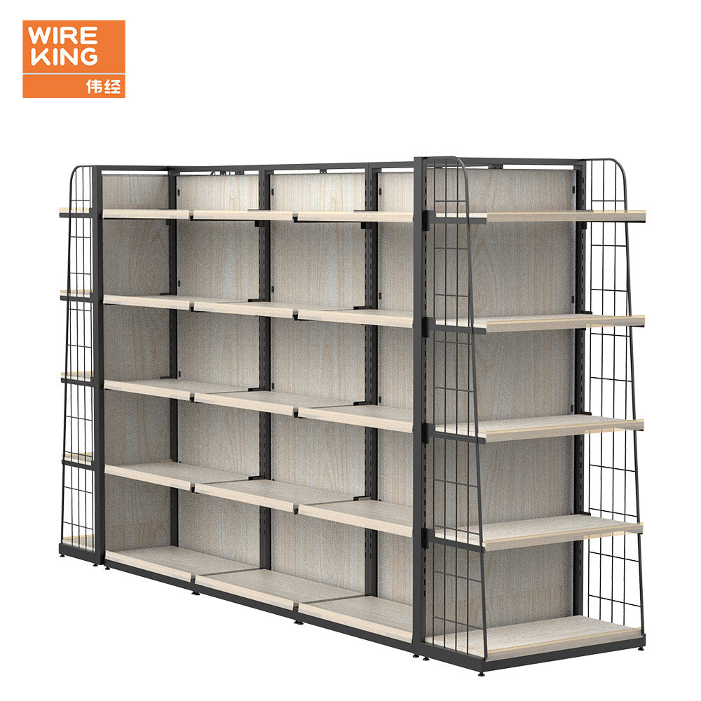 Factory Customized Supermarket Shelves Snacks Daily Necessities Display Shelves Double-sided Nakajima Shelves Convenience Store Display Shelves