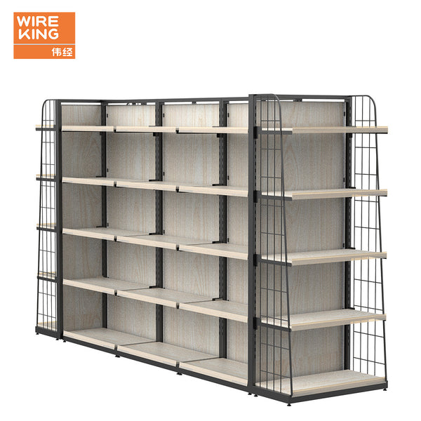 Factory Customized Supermarket Shelves Snacks Daily Necessities Display Shelves Double-sided Nakajima Shelves Convenience Store Display Shelves