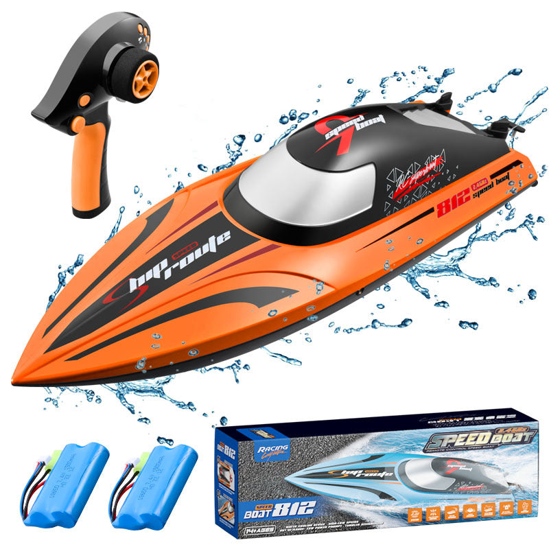 812 high-speed remote control boat with pull-net, extra-high horsepower speedboat, long-lasting battery, double-layer waterproof design, water toy for boys