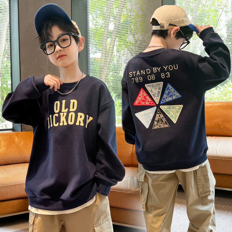 Boys' fall collection : new kids' sweatshirts - trendy and stylish spring/autumn outerwear, athletic tees, and long-sleeve base layers for older boys