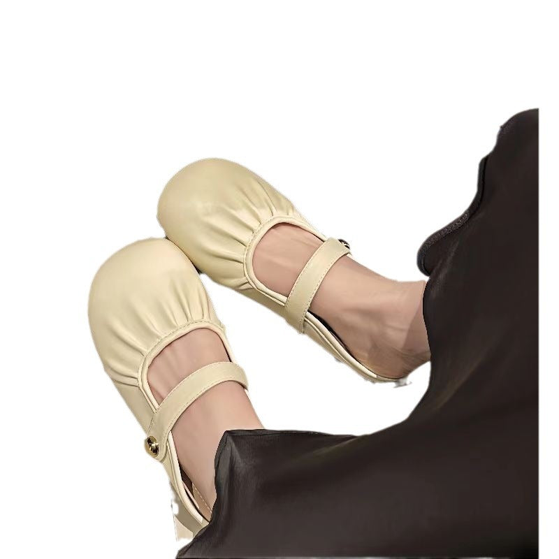 Autum mary jane half slippers women's outwear lazy birkenstock shoes sandals wholesale toe shoes abrasion resistantk-styletrendy