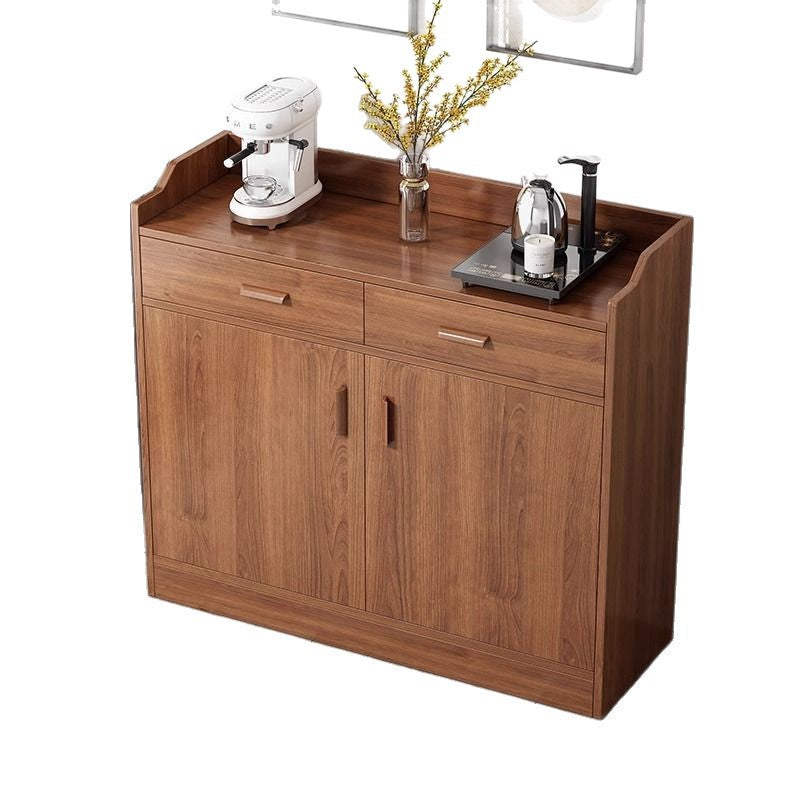 Solid wood tea cabinet, dining side cabinet integrated against the wall, new household kitchen cabinet, dining preparation cabinet, locker, storage cabinet