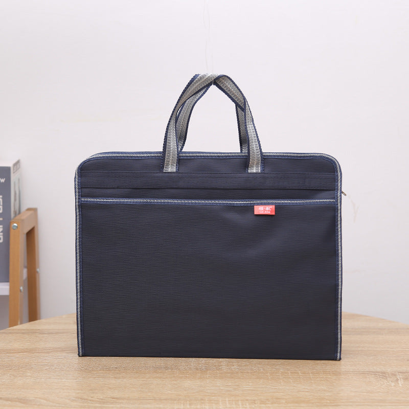 Oxford cloth handheld document bag a4 briefcase pilot handheld briefcase thickened waterproof conference bag information bag