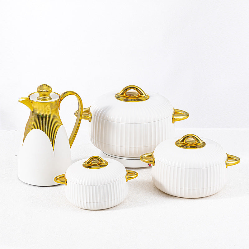 Arabic-style insulated food container with colorful packaging. classic design, multi-functional, keeps food warm for approximately 6 hours. bestseller