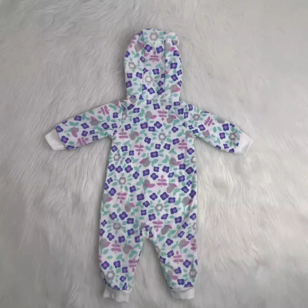 Export original single baby autumn long climbing baby girl winter jumpsuit cross-border fleece capsules climbing suit for kids