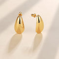 hot-selling electroplated 18k real gold melon seed earrings european and american fashion french new women's vintage earrings
