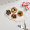 Nordicins creative large asymmetrical storage tray jewelry storage ceramic tray popular style photo prop tray
