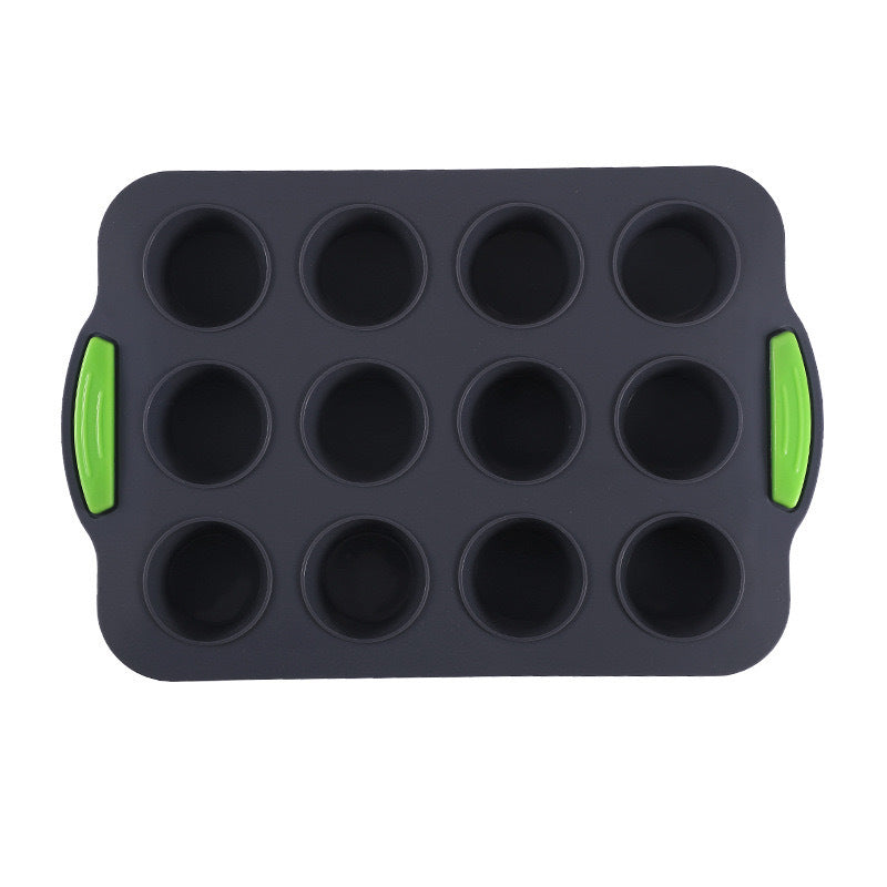 Factory new silicone 12-cavity muffin pan, non-stick baking mold, baking sheet tool for home use