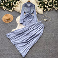 French chic embroidered cardigan & high-waisted midi skirt set - autumn sequin waist-cinching slimming two-piece - premium style
