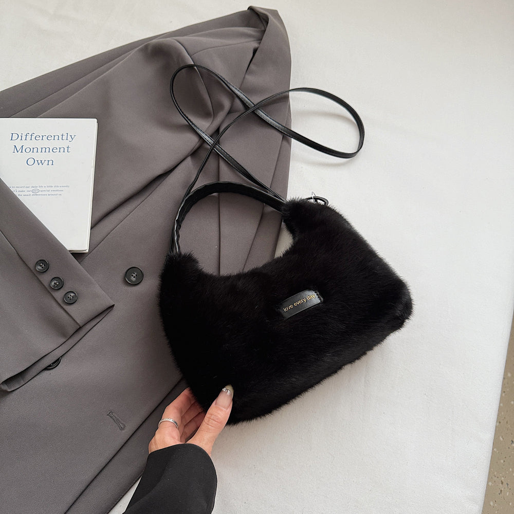 hot-selling korean stylestuffed bag for women 2025fall and winterniche style super popular shoulder bageasiest for match atmosphere handbag