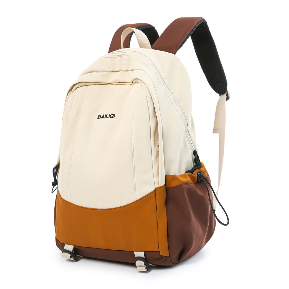 Outdoor backpack color block student backpack college style casual outdoor travel college student schoolbag lightweight backpack for men