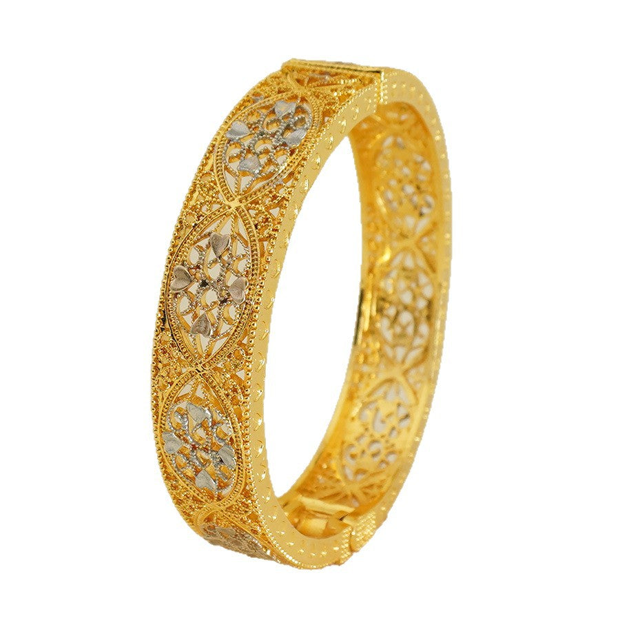 Gold, silver, rose gold middle eastern ethiopian bangle dubai women's fashion jewelry bridal wedding gift