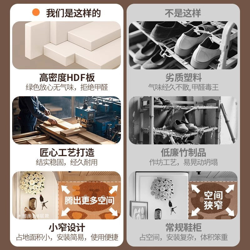 Shoe rack, multi-layer simple small and narrow rental house at the entrance of the home, rental good things 2025 new indoor shoe cabinet