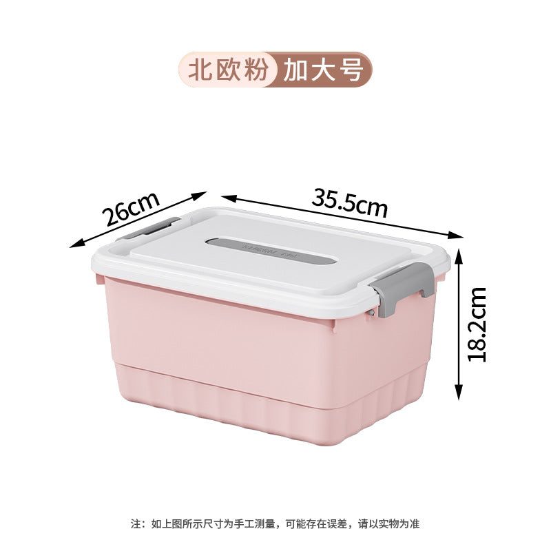 Storage Box Plastic Clothes Organizing Box Covered Portable Storage Box Extra Large Household Toys Snack Storage Box