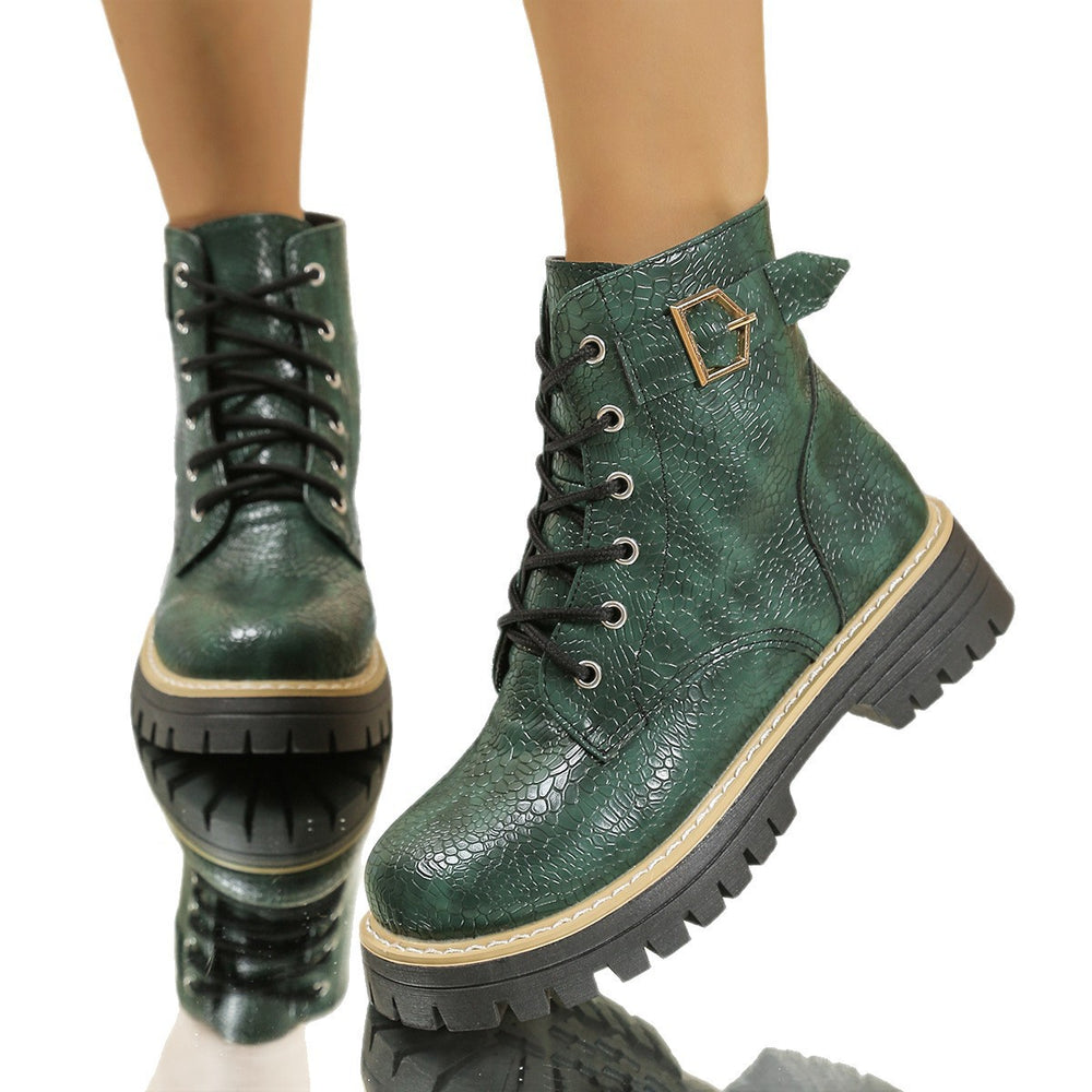 Women's thick-soled martin boots for export,  autumn/winter new collection, fleece-lined warm cotton boots, plus size women's boots wholesale for cross-border e-commerce