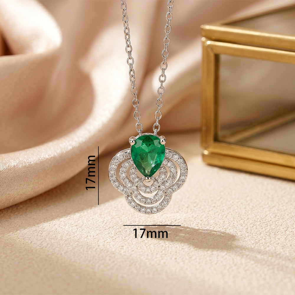 European and american hot-selling classic versatile four-leaf clover necklace, lightweight luxury niche women's minimalist elegant titanium steel jewelry set