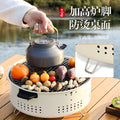 Portable charcoal stove for tea brewing, bbq, and camping - multifunctional heater with tiktok support and dropshipping available (baking pan included)