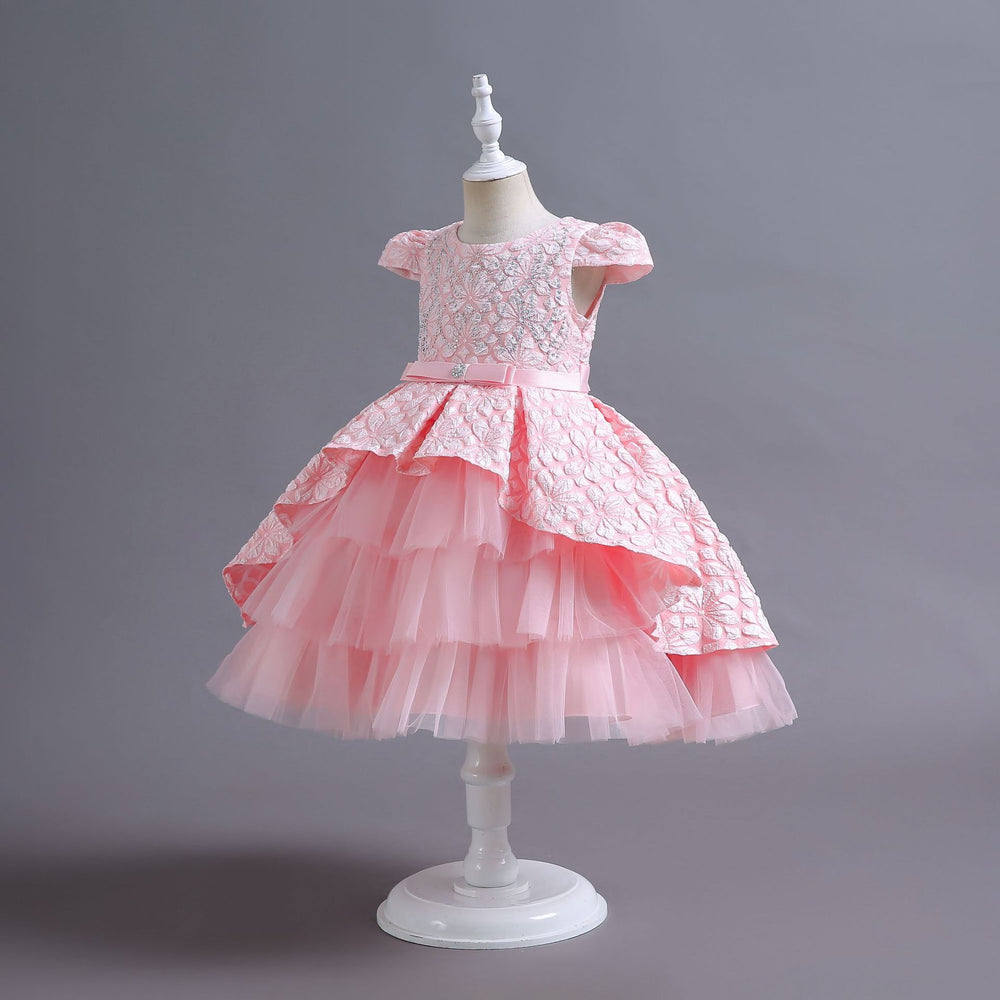 New arrival: girls' printed princess dress - elegant and stylish for birthday parties and special occasions