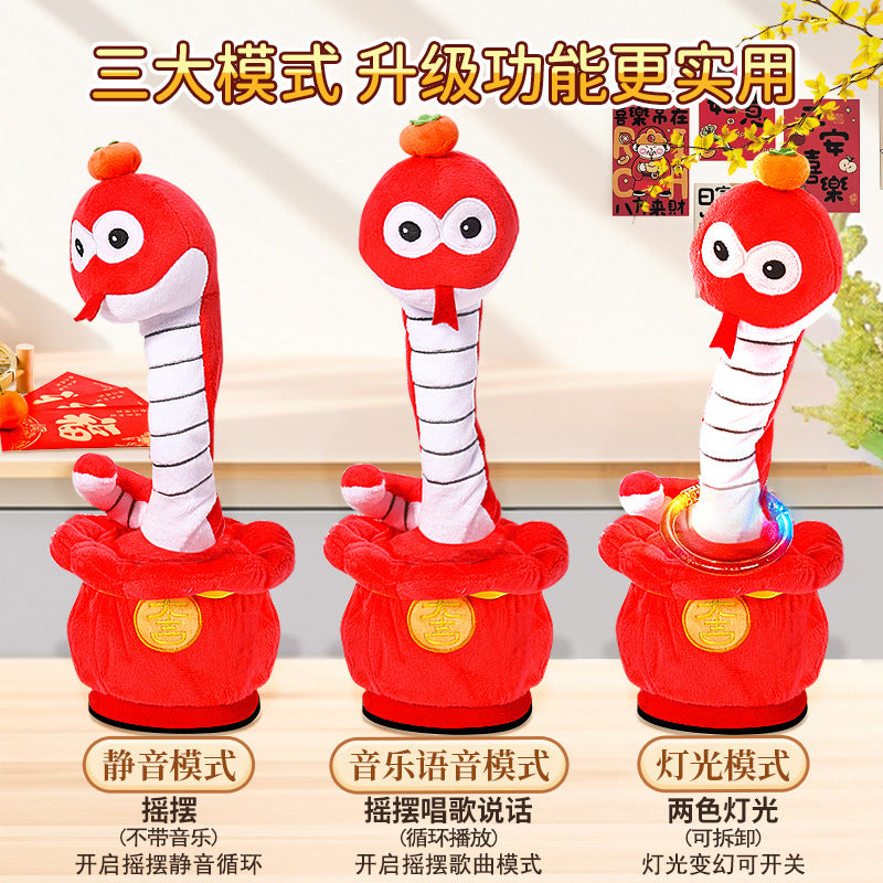 2025 year of the snake mascot plush toy doll - snake figurine, swinging snake ornament, new year gift for company events