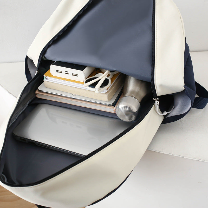 School bag, primary and secondary school student backpack 2025 new large-capacity four-piece set, school bag, tutoring bag, fashionable student backpack.