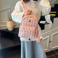 popular cute bearprinting women's backpack, large-capacity fashion mini backpack for students