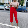 Independent station  spring new arrivaleleganteleganceol professional trousers slimming look skinny jeans pants african high waist casual pants
