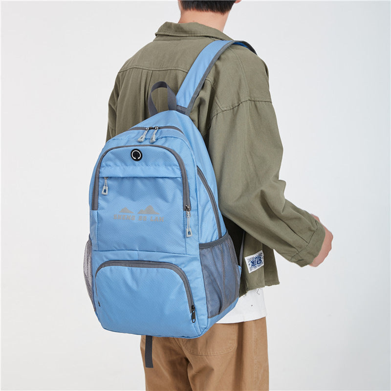 Sports and leisure bag wholesale new lightweight folding backpack leisure travel storage bag large capacity outdoor backpack