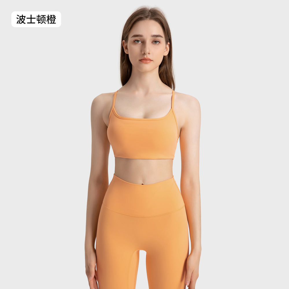 New yoga top: spaghetti strap, beautiful back yoga bra tank top - breathable fitness sports bra for women, summer collection dw399